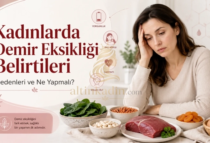 kadınlarda demir eksikliği belirtileri, demir eksikliği, kansızlık belirtileri, ferritin düşüklüğü, adet kanaması, yorgunluk, saç dökülmesi, kadın sağlığı, demir içeren besinler